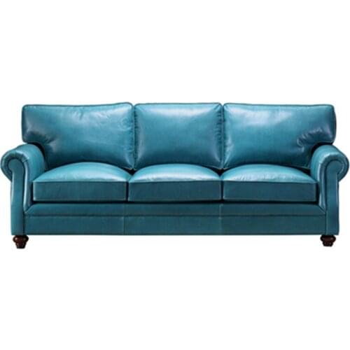 Living Room Sofa set furniture real genuine cow leather sofas puff asiento muebles de sala canape 3 seater shape sofa cama