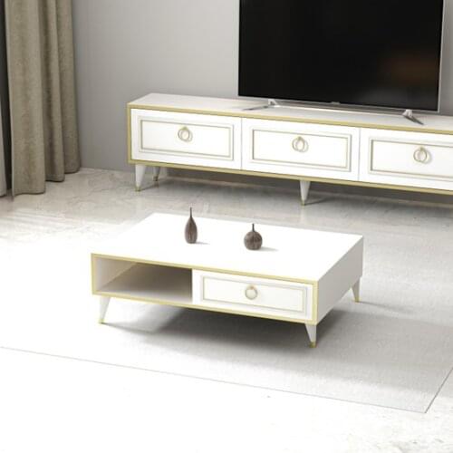New Modern Arnetti Blooms Medium Coffee table White-Gold Bant coffe table table basse