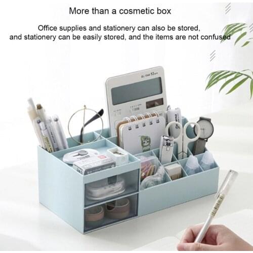 Storage Desk Organizer Box Multi Grid Display Stand Makeup Organizer Desktop Jewelry Collection Case Holder Household Home