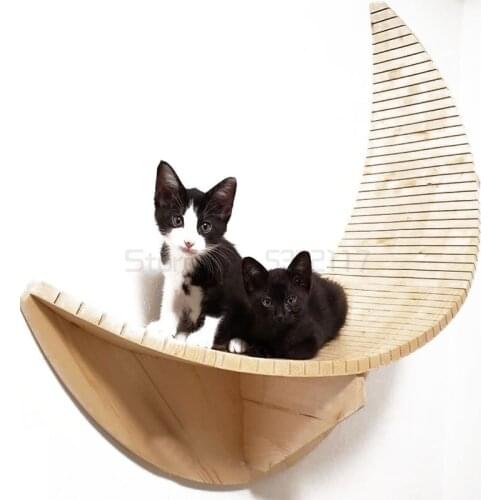 Wall Mounted Solid Wood Cat Jumping Platform Cat Climbing Frame Cat Tree Wall Cat Furniture Disassemble Kitten Springboard NEW