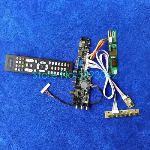 Fit B170PW06 V.2 B170PW06 V.3 digital signal 3663 DVB-C 1CCFL AV USB 30-Pin LVDS 1440*900 display controller drive card kit