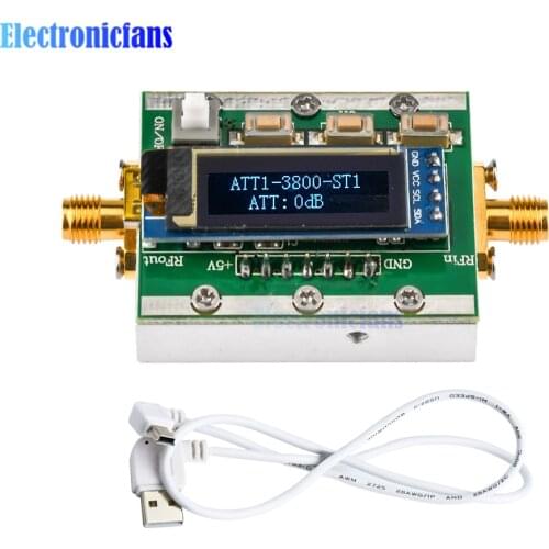 Programmable Digital Attenuator 1MHZ-3800MHz RF Control Attenuator 0-31dB Adjustable Step 1dB Controllable Spectrum Analyzer