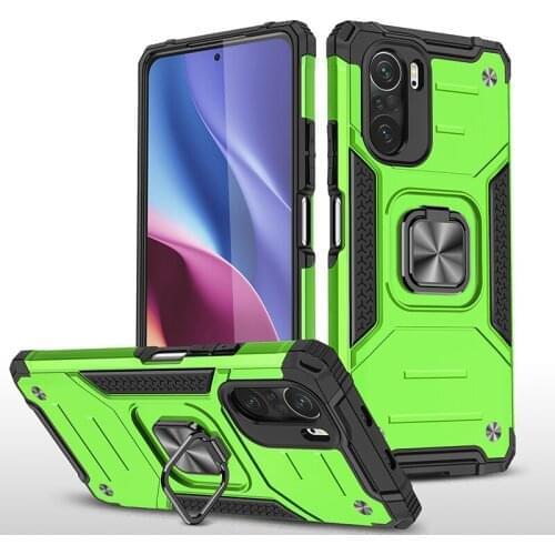 Shockproof Case for Xiaomi POCO F3 Case Cover Military Armor Protective Ring Holder Magnet Phone Case POCO F3 5G