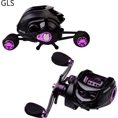 GLS Fishing Reel Magnetic Brake System 10KG Drag Baitcasting Reel 7.2:1Gear Ratio SaltWater Reel Left/right hand Metal reel