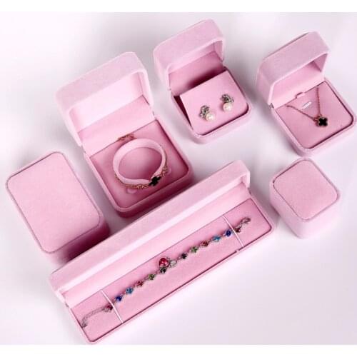 Jewelry storage box portable Upscale flannel earrings Ring necklace bracelet gift box подарочная коробка для подарков 10pcs