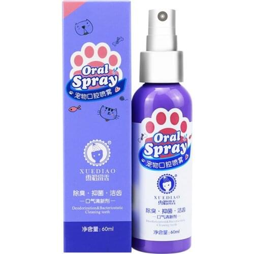 Pet Spray Dog Oral Care Bad Breath Teeth Cleaning Breath Freshener Plaque Remover _WK