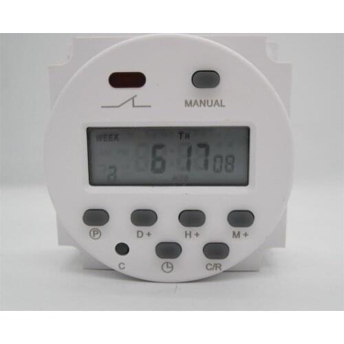 CN101A AC 220V 12V 24V Digital LCD Power Timer weekly 7days Programmable Time Switch Relay 8A TO 16A TIMER 10A CN101 mini