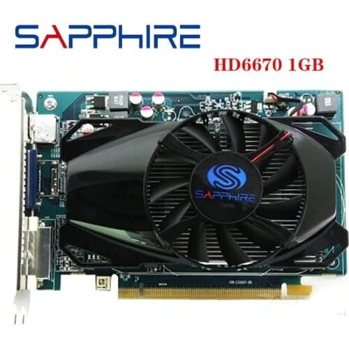 SAPPHIRE HD6670 1GB For AMD Video Card GPU Radeon HD 6670 GDDR3 128bit Graphics Cards PC Computer Game For Video Cards HDMI VGA