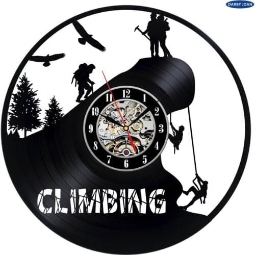 Creative Vinyl Wall Clock Climbing Design Gift for Him la crosse,wall clock saat alarm clock reloj large wall clock duvar saati