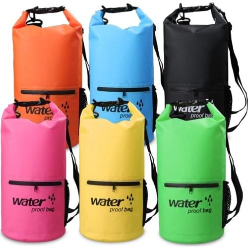 10/20L Outdoor Water Bag Beach Camping Waterproof Kettle Zipper Pouch for Swimming Fishing