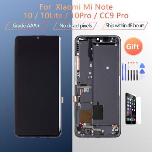 AMOLED LCD Display For Xiaomi Mi Note 10 Lite LCD For Xiaomi Mi note 10 LCD Display LCD Screen Touch Digitizer Assembly