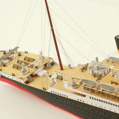 1:400 British Titanic Cruise Ship Paper Model Ship ChildrenS Toy Gift Handmade Paper Puzzle DIY Army Model Fan F0J1
