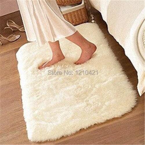 1pcs free shipping 80cmx120cm Super Soft Solid Color White Carpet/Floor Rug/ Living room carpet/Area Rug