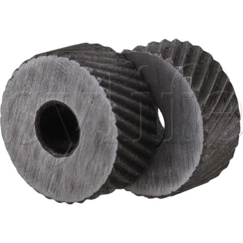 2PCS 1.5mm Pitch Diagonal Coarse 19mm OD Knurling Wheel Roller Tool Steel