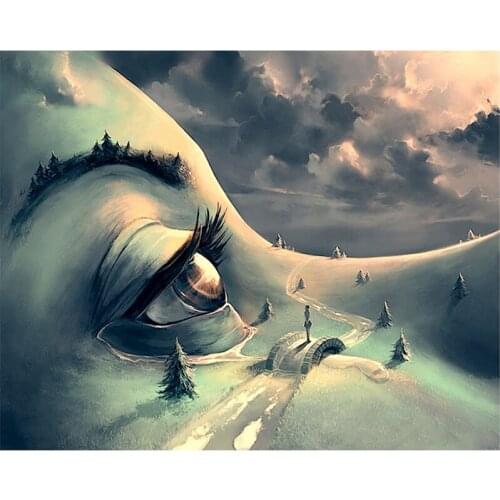 Full Square/Round Drill 5D Diamond Painting Landscape Diamond Embroidery Eye of Scenery Mosaic Cross Stitch Kits Home Decor