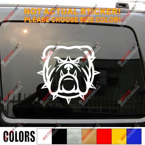 British Bulldog Head English Decal Sticker Car Vinyl pick size color no bkgrd b