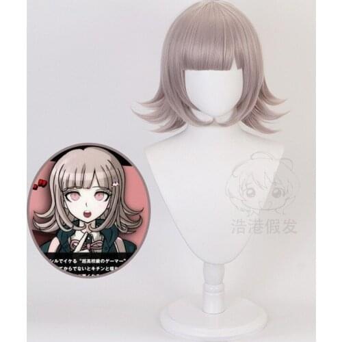Dangan Ronpa Danganronpa Chiaki Nanami Short Cosplay Heat Resistant Synthetic Hair Carnival Halloween Party + Free Wig Cap