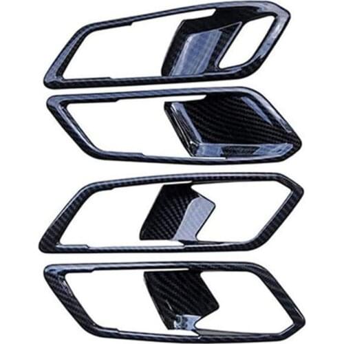 For 3 Series G20 2020 Car Accessories Carbon Fiber Inner Door Handle Pull Doorknob Bowl Decoration Cover Trim 4 Pcs