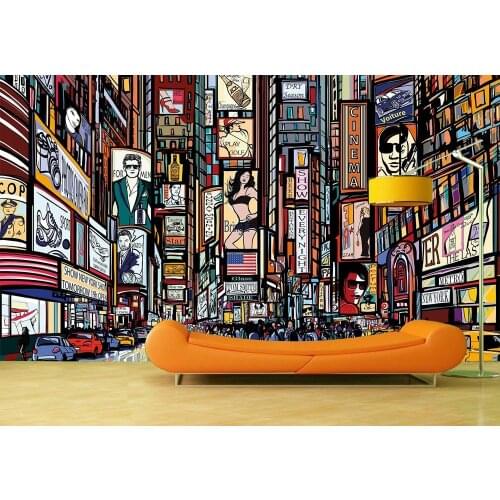 Custom 3D Photo Wallpaper Drawing Urban Background Mural Living Room Bedroom Vinyl Mural Waterproof Wallpaper Home Decor