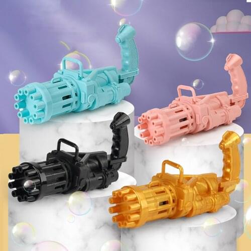 Gatling Bubble Machine toy 10-Hole Automatic Bubble Gunss 2-in-1 Electric Bubble Machine For Children Gift Toys #W