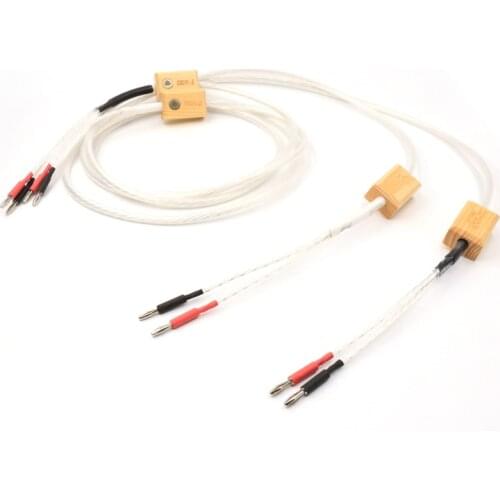 Hifi Odin 2 silver speaker cable with Banana plug or Y spade connector plug,silver banana plug