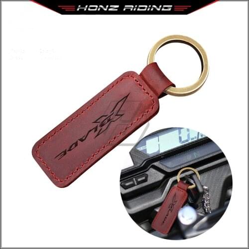 For Honda X-Blade 160 Motorbike Motorcycle Cowhide Keychain Key Ring