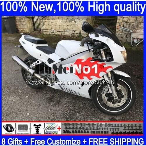 ABS Body For KAWASAKI NINJA ZXR-400 ZXR400 1991 1992 1993 94 95 96 113MC.23 white glossy ZXR 400 91 92 93 1994 1995 1996 Fairing