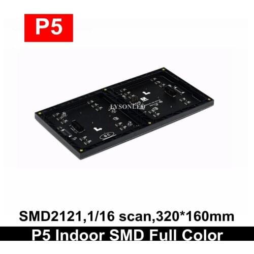 LYSONLED LED Video Display P5 Indoor SMD2121 Full Color Led Module , 1/16 Scan 320*160mm Rgb Panel