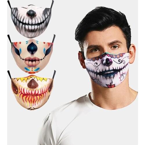 Halloween Horror Clown Sewing Mouth Masks Women Men Cospaly Men Unisex Protection Breathable Cycling Adult Party Cool Face-Mask