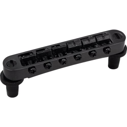 Metal Guitar Bridge Taiiece for Electric Guitar, Black