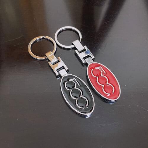 3D Metal alloy Car Styling Car Logo Fashion Keychain Key Chain Key Rings For FIAT Abarth 500 Accessorie