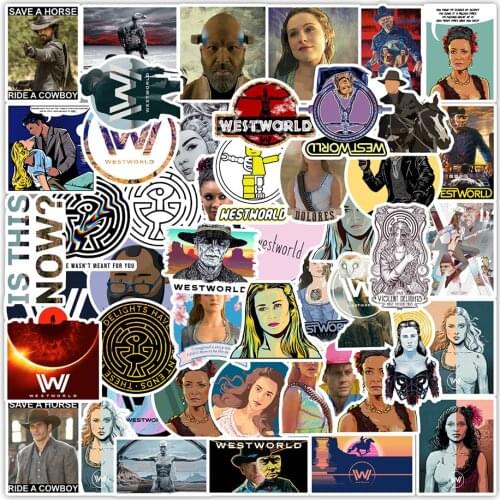 10/50Pcs TV Series Westworld Stickers For Kids Toy Bicycle Motorcycle Skateboard Laptop Waterproof DIY Decals