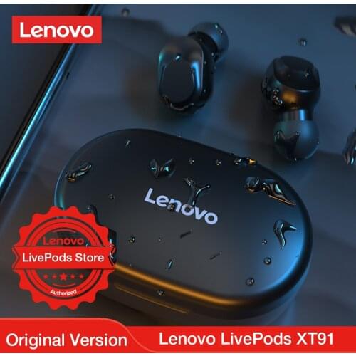 Lenovo LivePods XT91 TWS Bluetooth Earphone Gaming Headset With Mic Mini True Wireless Earbuds LED Digital Display