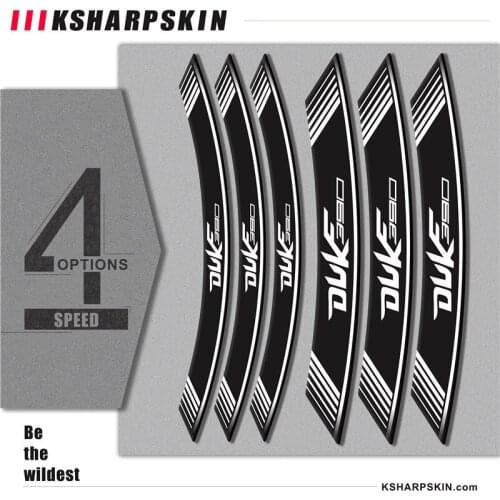 New 8X Motorcycle Personality Creative Inner Circle Applique Decorative Film Logo Wheel Sticker film for KTM DUKE390