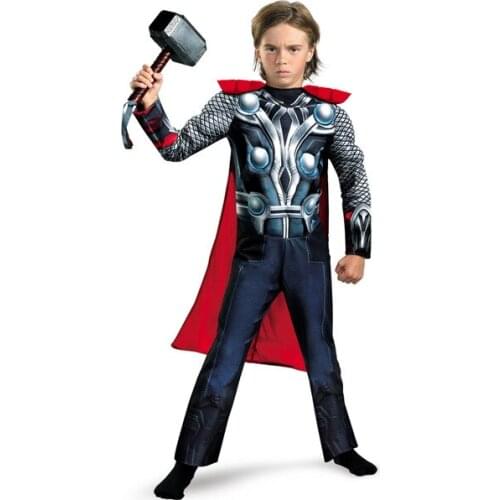 New Rushed TH Odinson Classic Muscle cosplay Child boys Halloween carnival Costumes Kids fantasia fancy dress