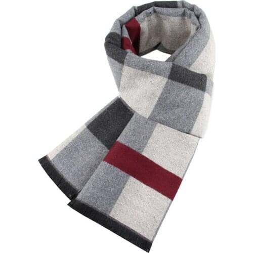 2019 High Quality Luxury Design Men Scarf Foulard Plaid Scarves Poncho Casual Winter Scarfs Male Bufandas Hombre