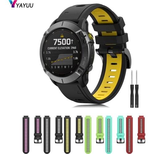 YAYUU 22mm Silicone Band For Fenix 5 Quick Fit Watch Strap For Garmin Fenix 5/5 Plus/6/6 Pro/6 Sapphire/Forerunner 935/945 Strap