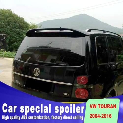 Rear window roof big wings spoiler for Volkswagen touran high quality ABS primer paint for VW touran spoiler 2004 to 2016