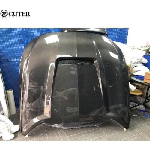 GT350 style Carbon fiber FRP engine hood bonnet for Mustang Car body kit 13-18