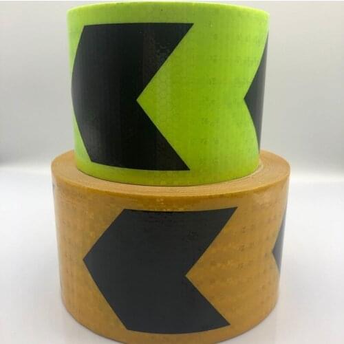 10cmx10m Reflective Tape Stickers Car Styling Self-adhesive Tape PET Engineering Grade Barrier Trailer Tape