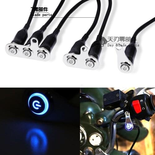 Motorcycle Switch Spare Parts Push Button Universal for Yamaha Harley Kawasaki Honda Suzuki Benelli Nondestructive Installation