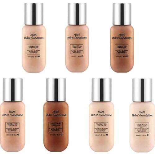 1Pc 30ML Face Make up Concealer Acne Coverage Waterproof Brighten Moisturizing Oil-control Whitening Liquid Foundation TSLM1