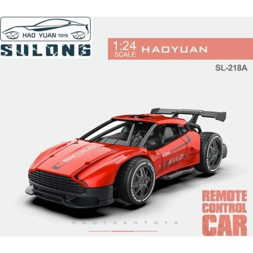 1:24 SULONG Shining Toys for Children High Speed Electric Mini Rc Drift Driving Car RC Cars Radio Control 2.4G 4CH RED
