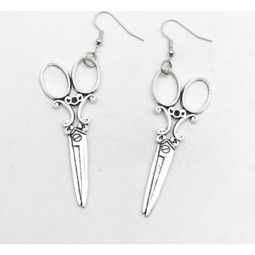 1 pair of modern earrings handmade by new fashion designers, punk-style scissors earrings, womens earrings