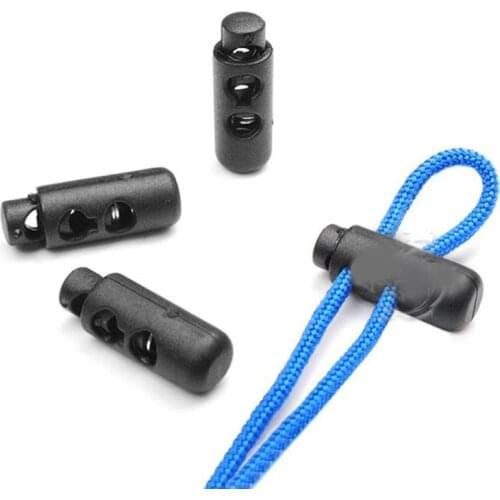 10PCS Double Hole Spring Buckle Cap Tightening Rope Buckle Push Cord Lock Spring Clasp Stoppers Cord Stopper Clips 3/3.5/4/4.5mm