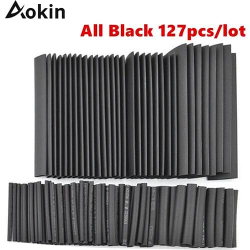 Shrinking 127Pcs Insulation Sleeving Thermal Casing Car Electrical Cable Tube kits Heat Shrink Tube Tubing Wrap Sleeve Assorted