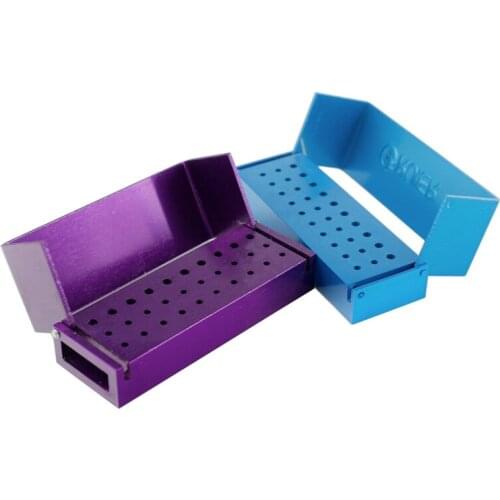 2Pcs/Pack Dental 30 Holes Bur Holder Stand Autoclave Disinfection Box Case B004