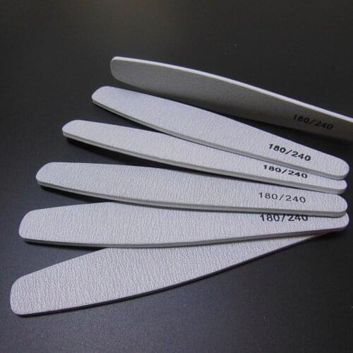 200 pcs/lot zebra diamond gray nail file professional emery board nail file 180/240 manicure tool free shipping