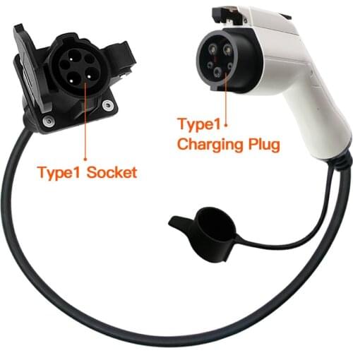 32A EV Adapter Type 1 EV Plug to Type 1 EV Socket SAE J1772 Type 1 to Type 1 Adapter 1m Extension Cable and Customized