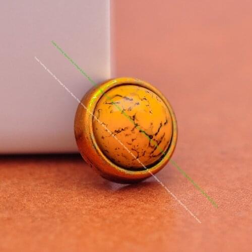 50pc 12mm Yellow Turquoise Round Nail Rivet Stud Spots Fastener Concho Rivetback For Leathercraft Belt Keychain Hatband Decor